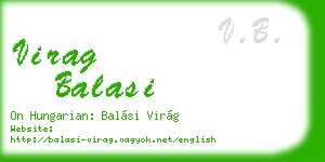 virag balasi business card